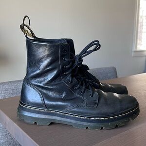 Dr. martens Black Leather Lace-Up Men's Boots sz 10